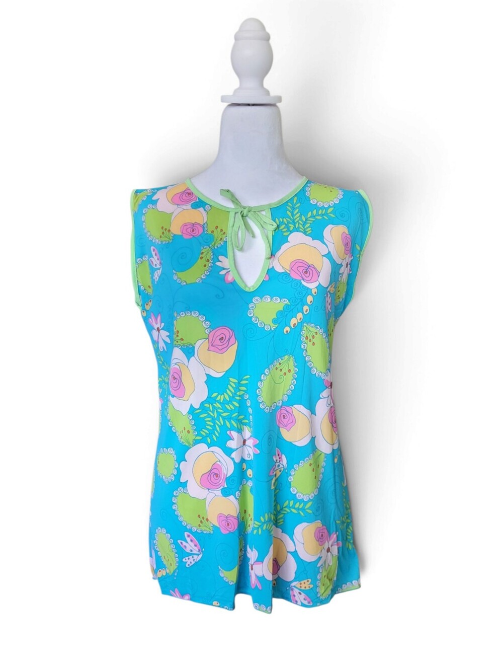 Vintage 70s Floral Print Sleep Shirt size medium